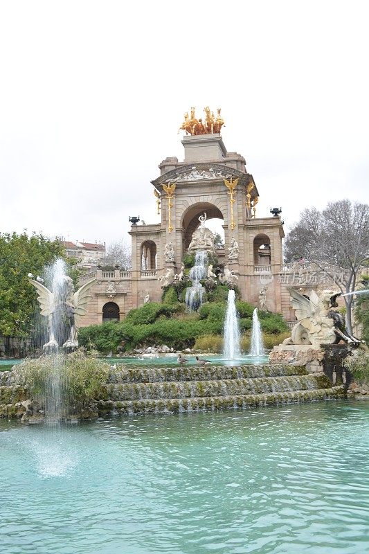 Parc de la Ciutadella，巴塞罗那的喷泉